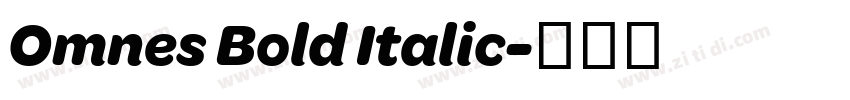Omnes Bold Italic字体转换